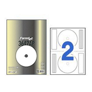 폼텍 CL-3642AP CDDVD 미디어용 라벨 2칸 컬러레이저 CD DVD라벨 라벨지 100매