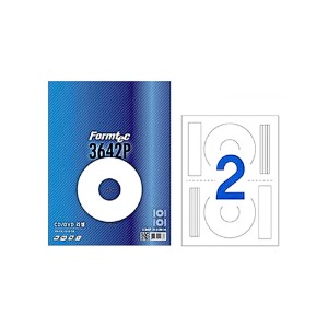 폼텍 IJ-3642P CD DVD 잉크젯 라벨 2칸 CD DVD라벨 라벨지 100매