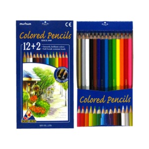 문화 색연필 12색+2개 종이케이스 신제품
