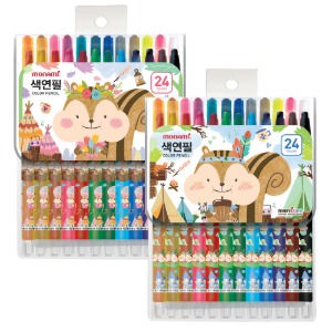 모나미 모니주 샤프식 색연필 24색 학용품 선물 컬러