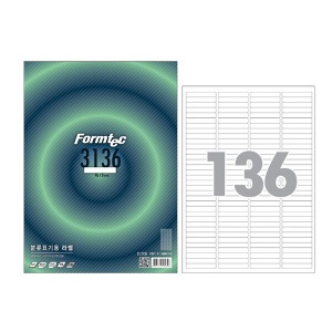 폼텍 LS-3136 분류표기용라벨 레이저 잉크젯 라벨 라벨지 136칸 100매